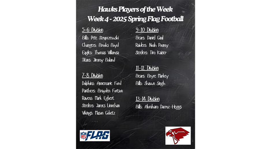 Spring Flag Week 4 Players of The Week
