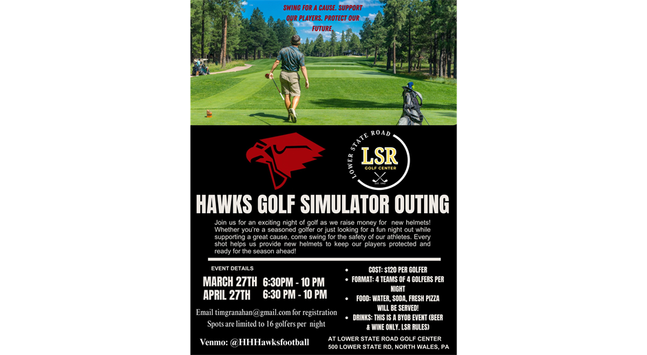 Hawks Golf Simulator Outing - Raising Money For Helmets