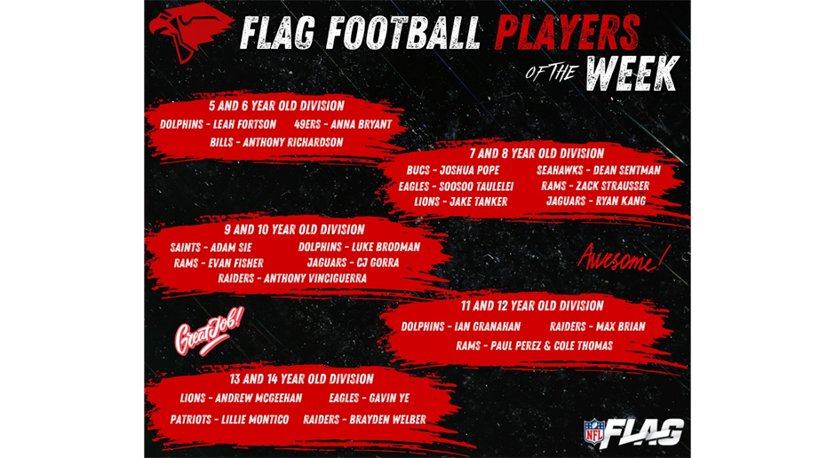 Flag Football Players of the Week!